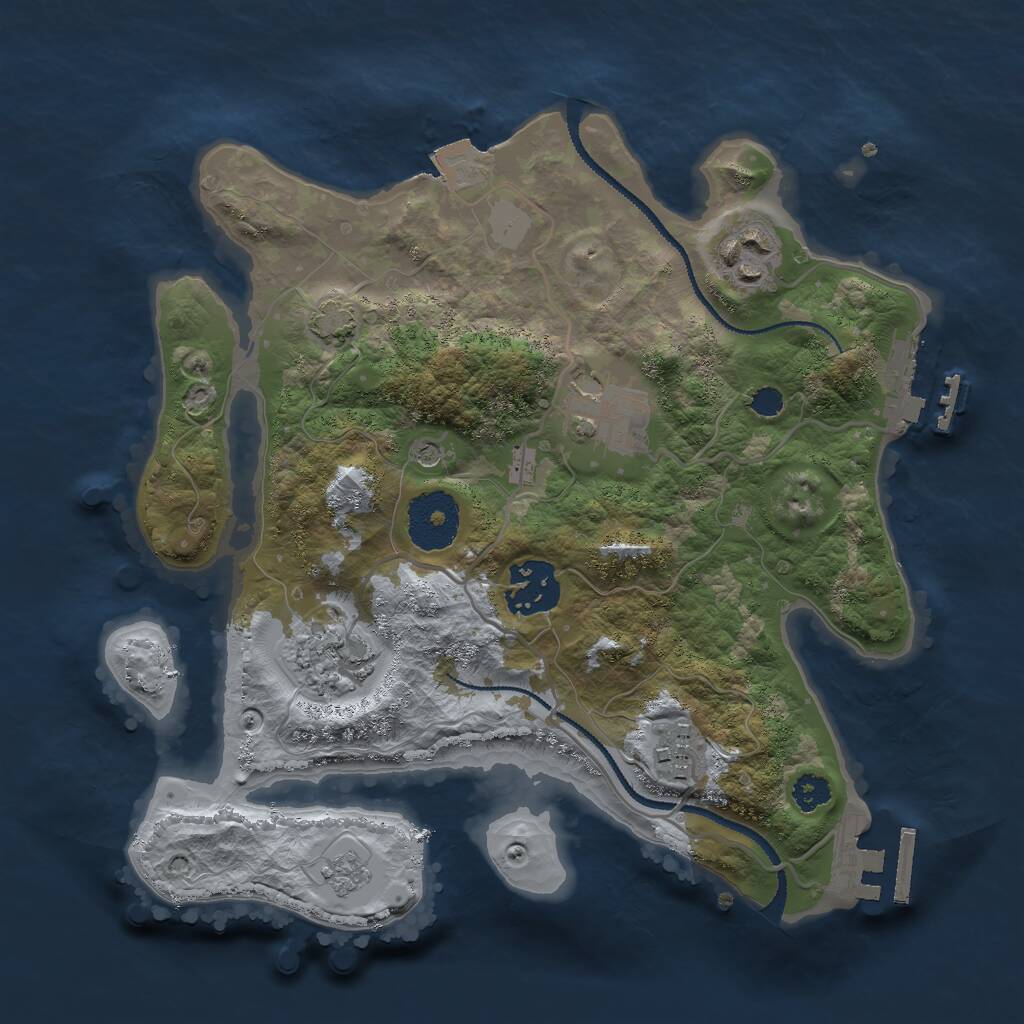 Rust Map: Procedural Map, Size: 2750, Seed: 367178677, 11 Monuments