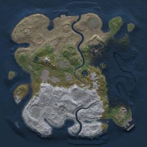Thumbnail Rust Map: Procedural Map, Size: 3500, Seed: 60523808, 16 Monuments