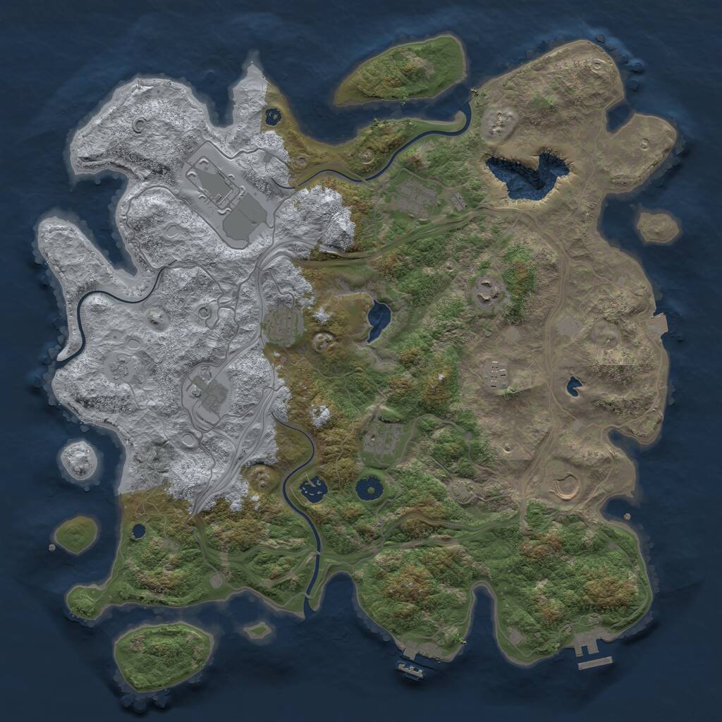 Rust Map: Procedural Map, Size: 4250, Seed: 45464748, 15 Monuments