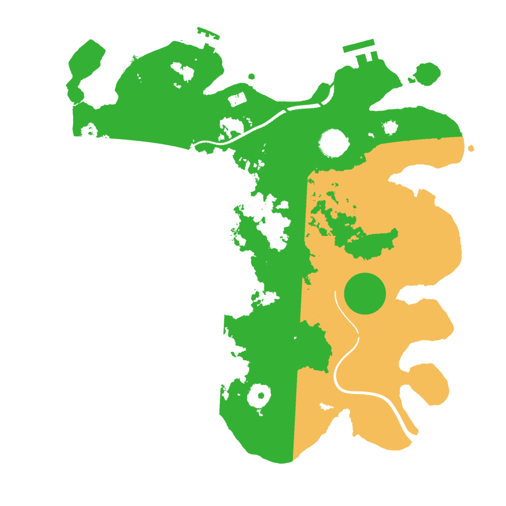 Biome Rust Map: Procedural Map, Size: 3200, Seed: 7653457