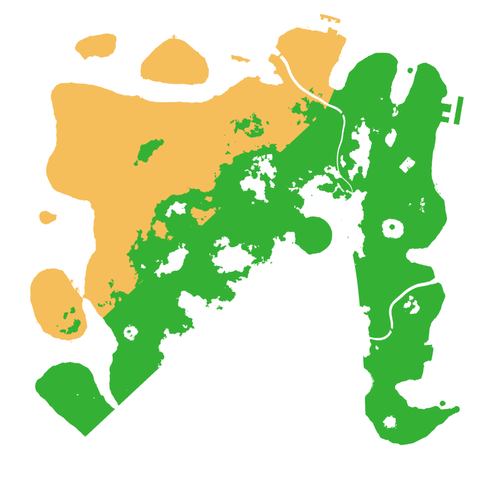 Biome Rust Map: Procedural Map, Size: 3600, Seed: 69640076