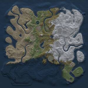 Thumbnail Rust Map: Procedural Map, Size: 4250, Seed: 1393503830, 15 Monuments