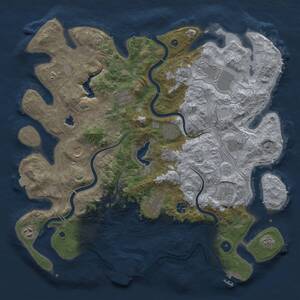 Thumbnail Rust Map: Procedural Map, Size: 4250, Seed: 1393503830, 17 Monuments