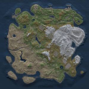 Thumbnail Rust Map: Procedural Map, Size: 4000, Seed: 147980295, 15 Monuments
