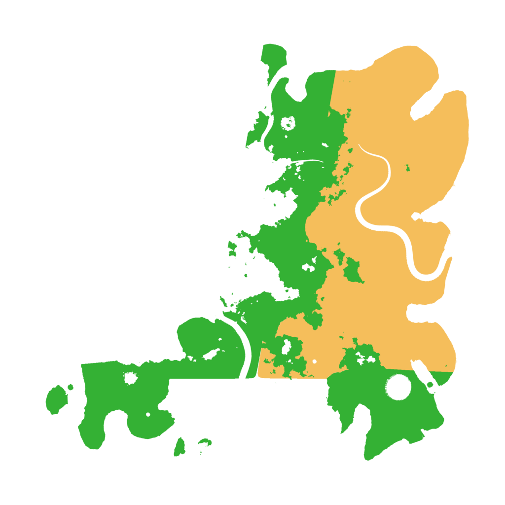 Biome Rust Map: Procedural Map, Size: 3500, Seed: 25774