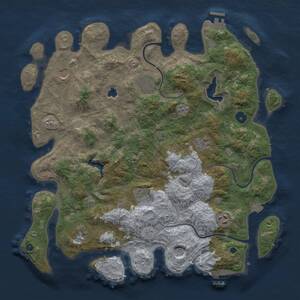 Thumbnail Rust Map: Procedural Map, Size: 4050, Seed: 188757918, 13 Monuments