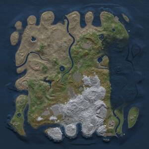 Thumbnail Rust Map: Procedural Map, Size: 4050, Seed: 188757918, 16 Monuments