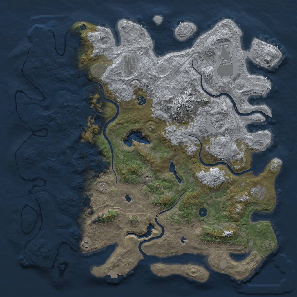 Rust Map: Procedural Map, Size: 5000, Seed: 1274909906, 15 Monuments
