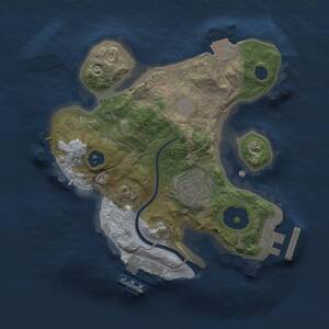 Thumbnail Rust Map: Procedural Map, Size: 2000, Seed: 21692, 4 Monuments