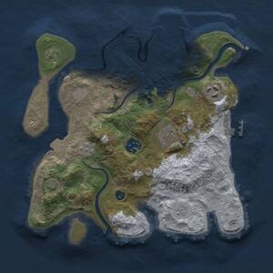 Thumbnail Rust Map: Procedural Map, Size: 2800, Seed: 2052536939, 10 Monuments