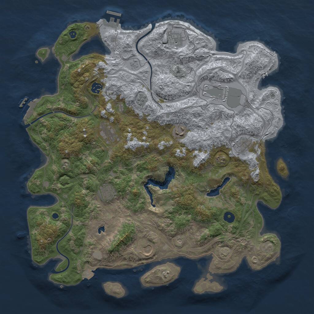 Rust Map: Procedural Map, Size: 4275, Seed: 2101019289, 15 Monuments