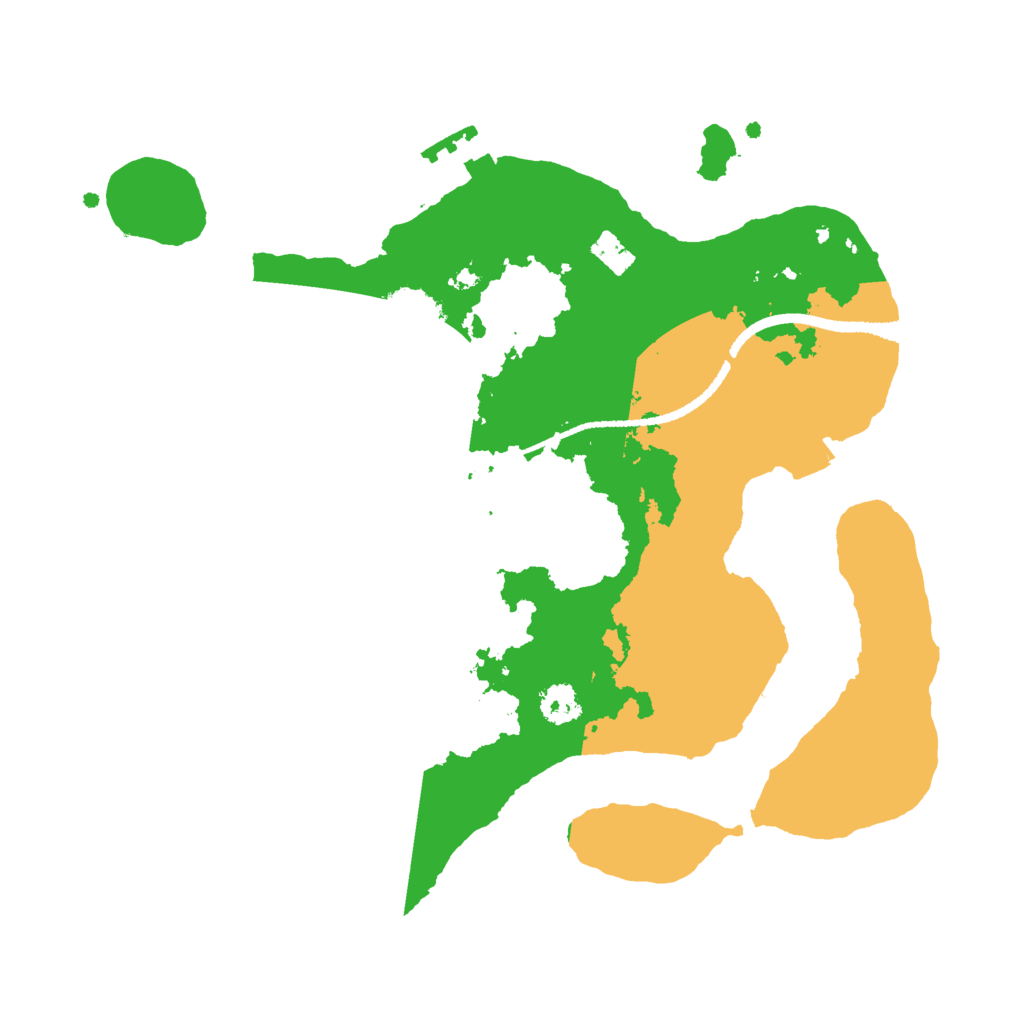 Biome Rust Map: Procedural Map, Size: 2600, Seed: 653992715