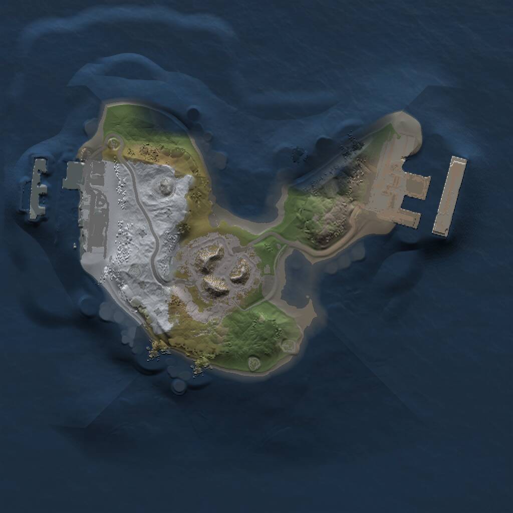 Rust Map: Procedural Map, Size: 1300, Seed: 1152811706, 4 Monuments