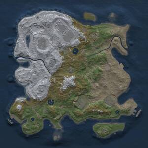 Thumbnail Rust Map: Procedural Map, Size: 3500, Seed: 1269236626, 13 Monuments