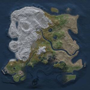 Thumbnail Rust Map: Procedural Map, Size: 3500, Seed: 1269236626, 14 Monuments