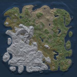 Thumbnail Rust Map: Procedural Map, Size: 5000, Seed: 589192302, 16 Monuments