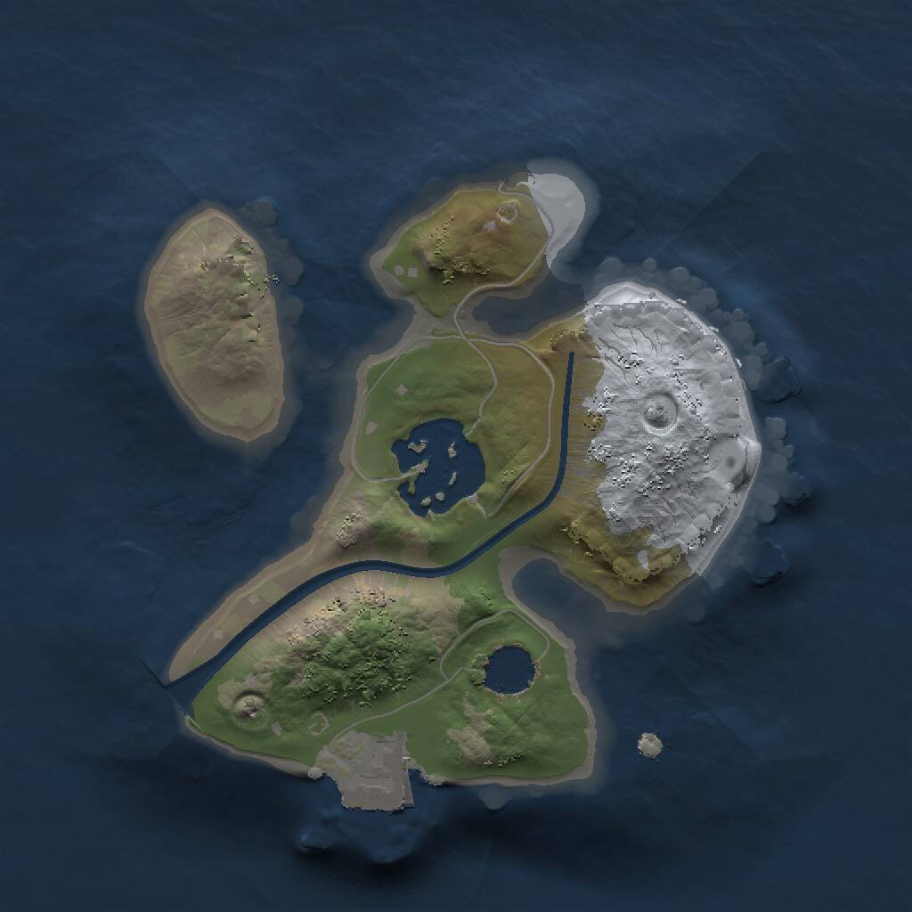 Rust Map: Procedural Map, Size: 1500, Seed: 408890096, 2 Monuments