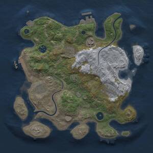 Thumbnail Rust Map: Procedural Map, Size: 3100, Seed: 2112404789, 10 Monuments