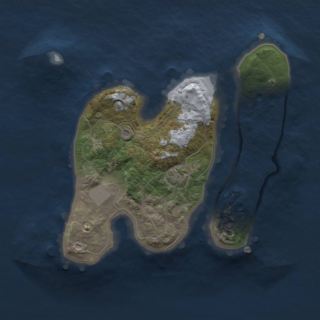 Rust Map: Procedural Map, Size: 2000, Seed: 506687456, 2 Monuments