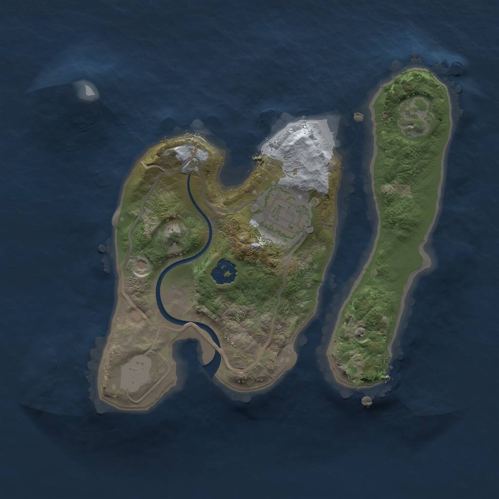 Rust Map: Procedural Map, Size: 2000, Seed: 506687456, 2 Monuments