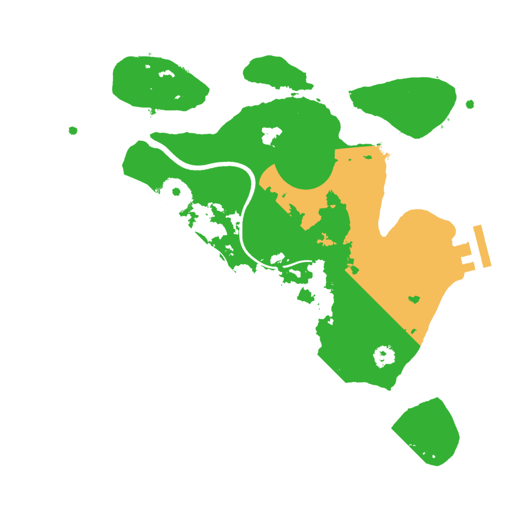 Biome Rust Map: Procedural Map, Size: 2500, Seed: 45715