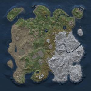 Thumbnail Rust Map: Procedural Map, Size: 3600, Seed: 415, 15 Monuments