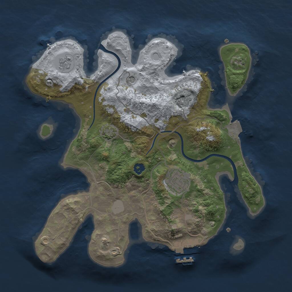 Rust Map: Procedural Map, Size: 2600, Seed: 11148921, 6 Monuments