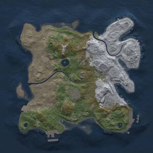 Thumbnail Rust Map: Procedural Map, Size: 3000, Seed: 469782848, 9 Monuments
