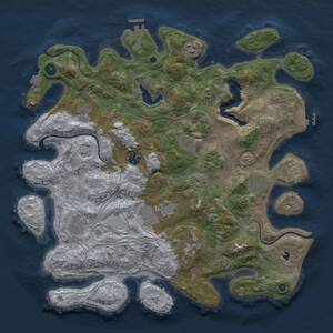 Thumbnail Rust Map: Procedural Map, Size: 4250, Seed: 4772, 15 Monuments