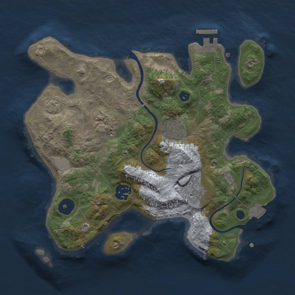 Rust Map: Procedural Map, Size: 2800, Seed: 55634322, 7 Monuments
