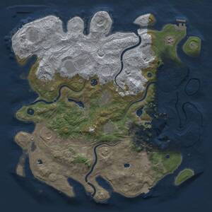Thumbnail Rust Map: Procedural Map, Size: 4500, Seed: 1623979035, 16 Monuments