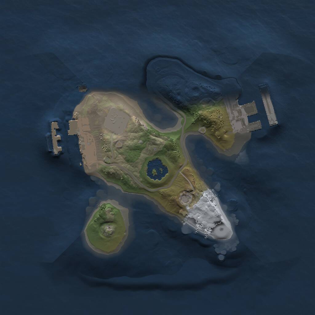 Rust Map: Procedural Map, Size: 1500, Seed: 1692716002, 3 Monuments