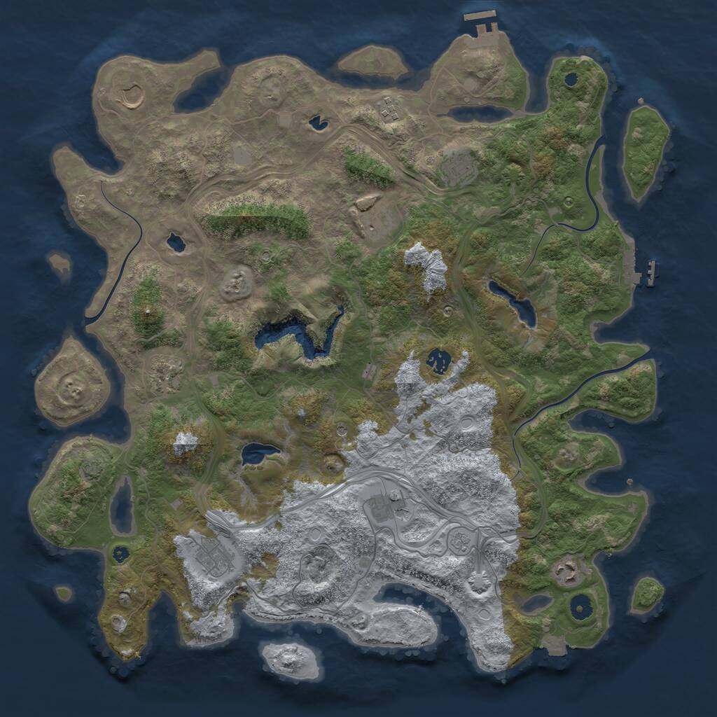 Rust Map: Procedural Map, Size: 4500, Seed: 289394, 15 Monuments