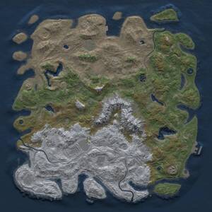 Thumbnail Rust Map: Procedural Map, Size: 5000, Seed: 546303825, 17 Monuments