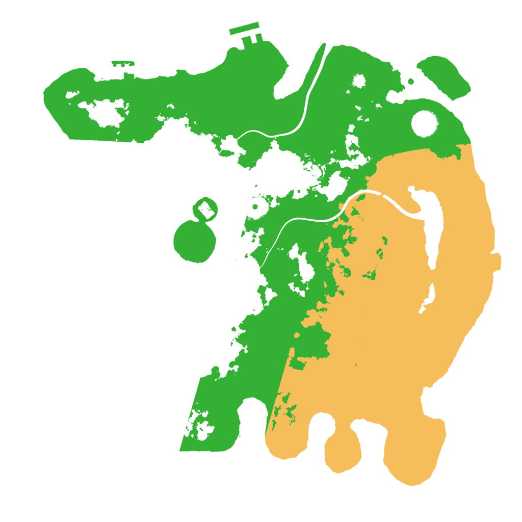 Biome Rust Map: Procedural Map, Size: 3500, Seed: 7677