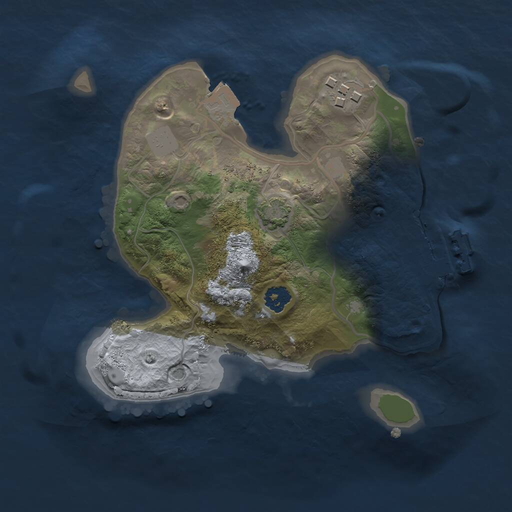Rust Map: Procedural Map, Size: 2000, Seed: 235633853, 4 Monuments