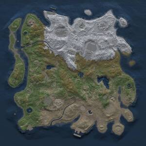 Thumbnail Rust Map: Procedural Map, Size: 4000, Seed: 902798419, 14 Monuments