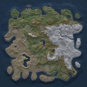 Thumbnail Rust Map: Procedural Map, Size: 4250, Seed: 54117203, 15 Monuments