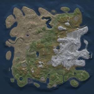 Thumbnail Rust Map: Procedural Map, Size: 4250, Seed: 66802942, 17 Monuments