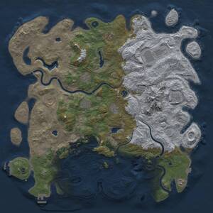 Thumbnail Rust Map: Procedural Map, Size: 5000, Seed: 1439388169, 17 Monuments