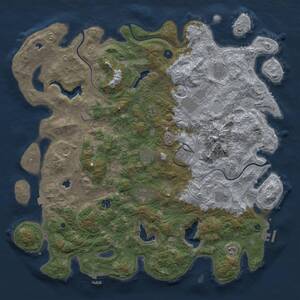 Thumbnail Rust Map: Procedural Map, Size: 5000, Seed: 1439388169, 17 Monuments