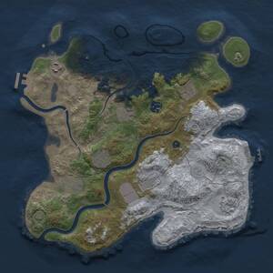 Thumbnail Rust Map: Procedural Map, Size: 3500, Seed: 248249562, 15 Monuments
