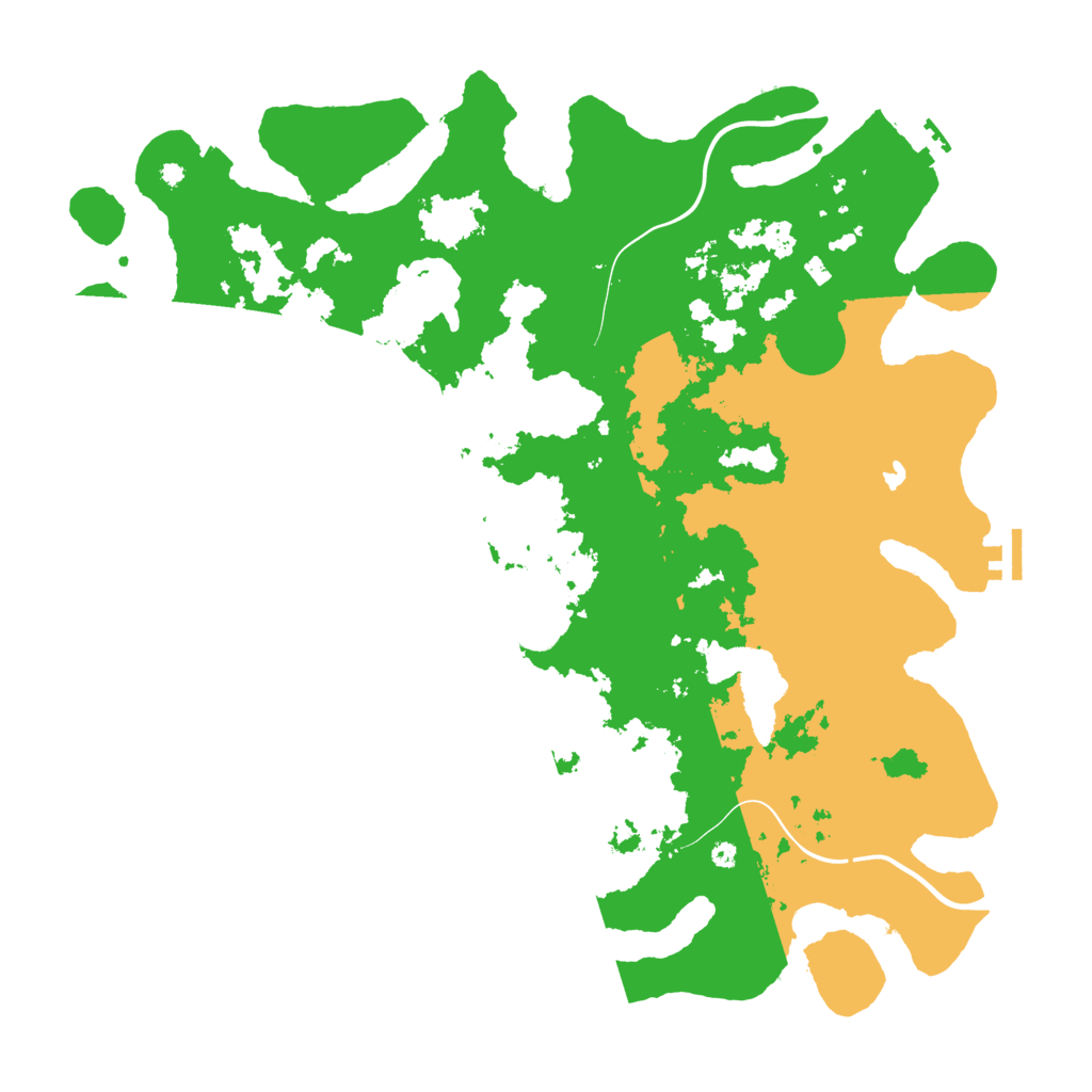 Biome Rust Map: Procedural Map, Size: 4300, Seed: 545435