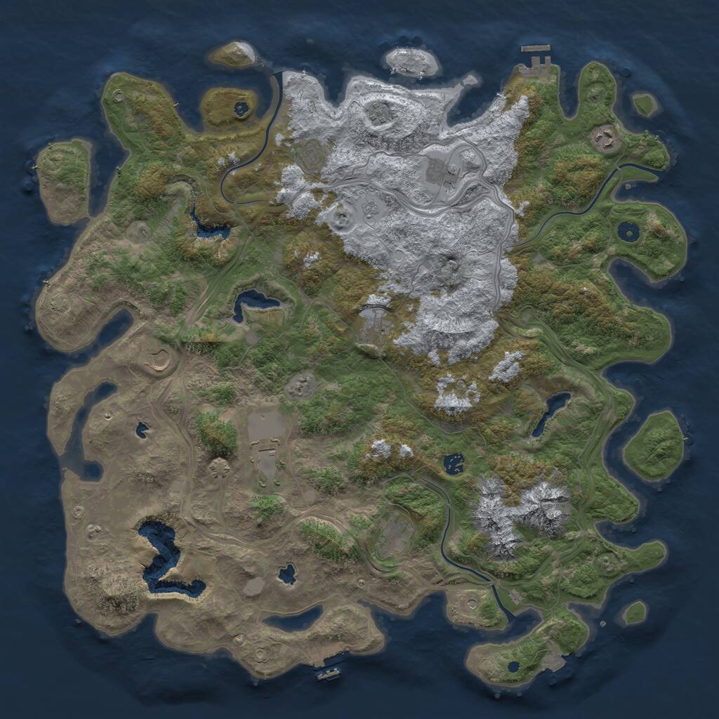 Rust Map: Procedural Map, Size: 5000, Seed: 8627159, 15 Monuments
