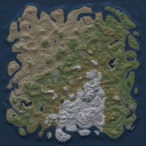 Thumbnail Rust Map: Procedural Map, Size: 6000, Seed: 875360803, 17 Monuments