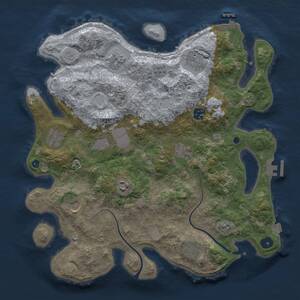 Thumbnail Rust Map: Procedural Map, Size: 3750, Seed: 482482156, 16 Monuments