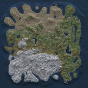 Thumbnail Rust Map: Procedural Map, Size: 4500, Seed: 1035872042, 16 Monuments