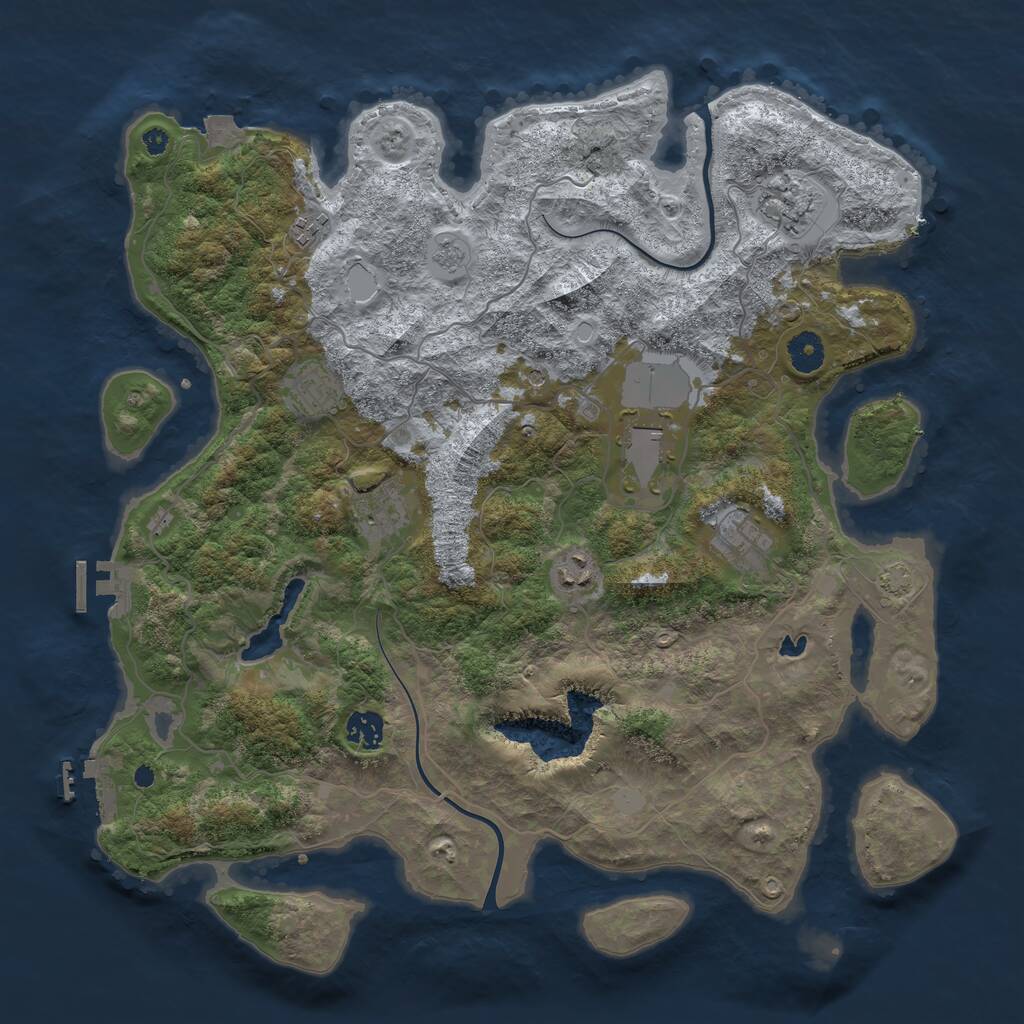 Rust Map: Procedural Map, Size: 4000, Seed: 559395180, 14 Monuments