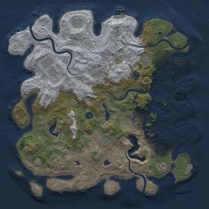 Thumbnail Rust Map: Procedural Map, Size: 4500, Seed: 12484582, 16 Monuments