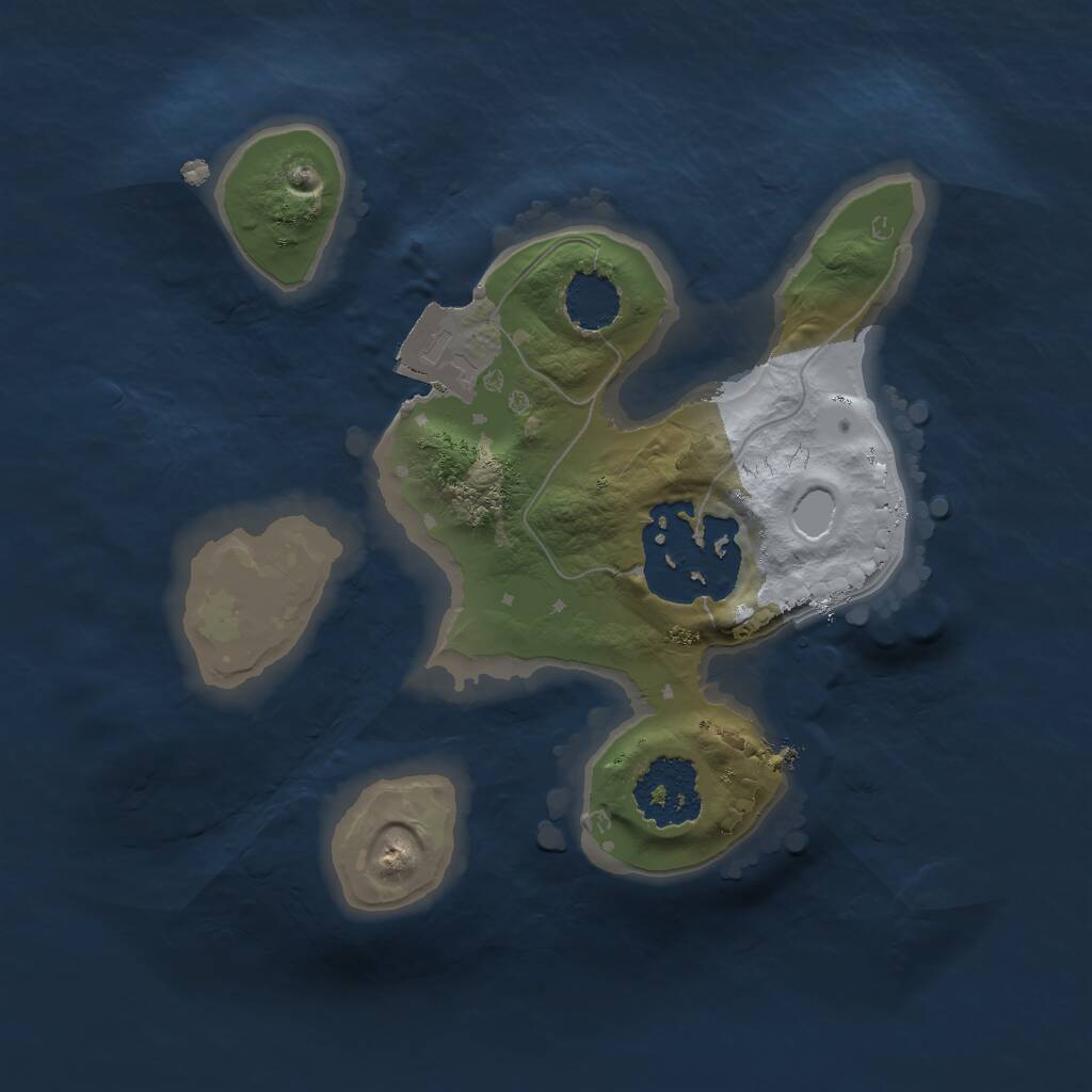Rust Map: Procedural Map, Size: 1600, Seed: 556123, 2 Monuments